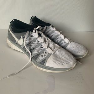 Grey/Light Nike Flyknit Lunar 2 Running Shoes